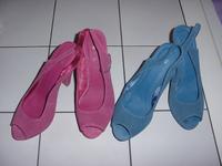 2x Sling Pumps High Heels Sandaletten Rosa / Blau 12cm Gr.39 TOP Bayern - Velburg Vorschau