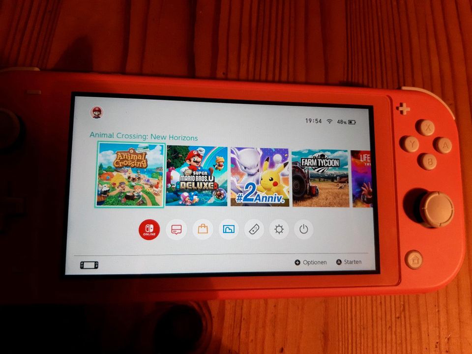 Nintendo Switch Lite korall (7 Spiele inklusive) in Magdeburg