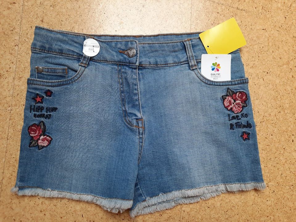 Mädchen Jeans Shorts, Kurze Hose, Hotpants 158 NEU Yigga in Vöhl