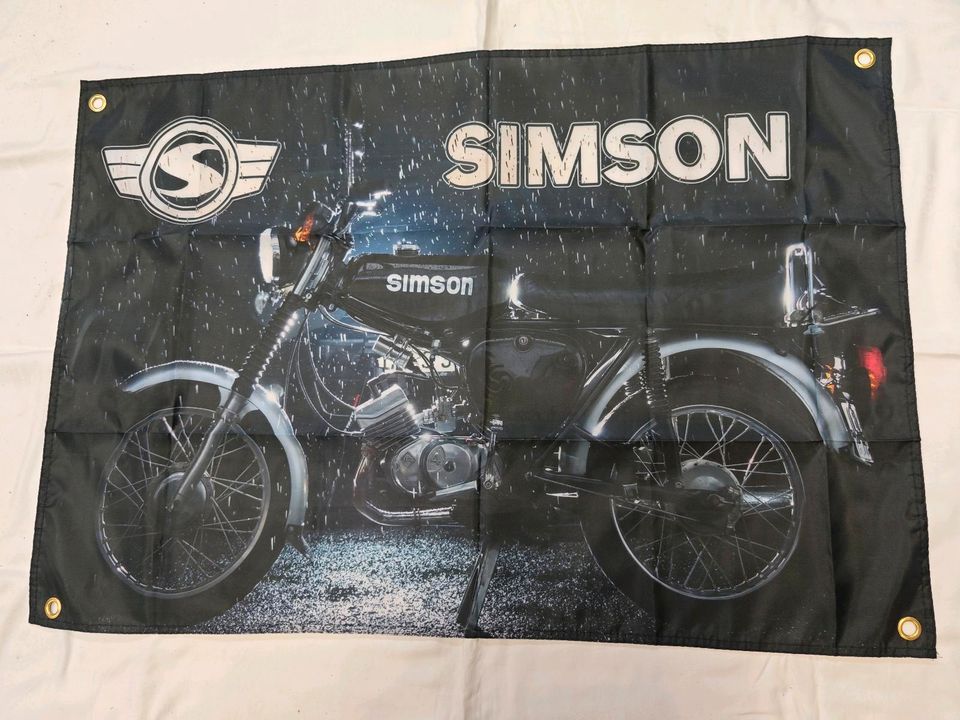 401 Simson S51 S50 Fahne Banner Werkstatt Garage Werbung IFA neu in Chemnitz