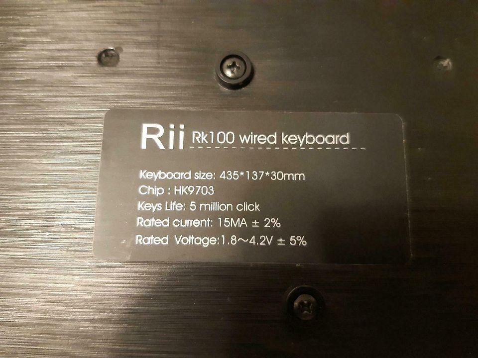 Tastatur Rii Rk100 wired keyboard[Gaming] in Moers