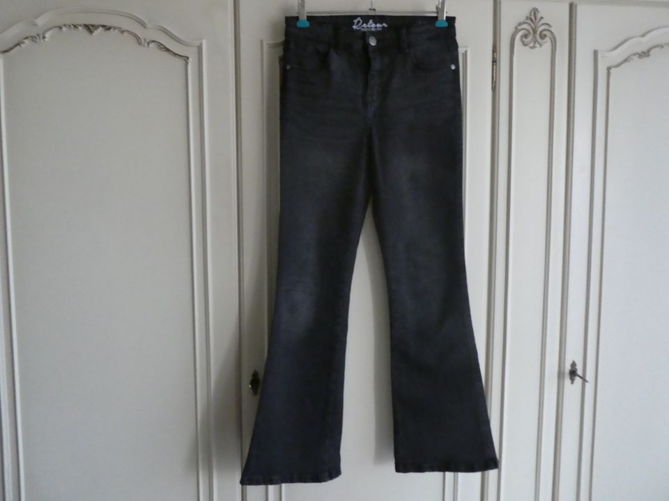 Retour Jeans Denim Deluxe Gr. 158 Bootcut schwarz 12 Jahre in Hockenheim