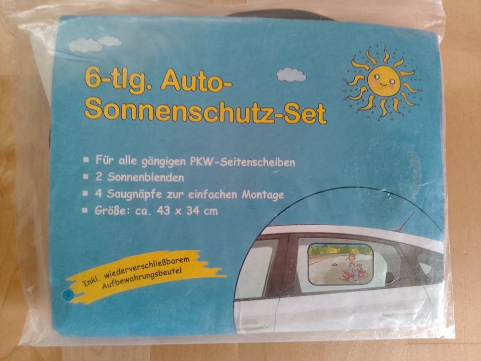 Neu in OVP 6-tlg Auto Sonnenschutz Set Blendschutz Sonnenblenden