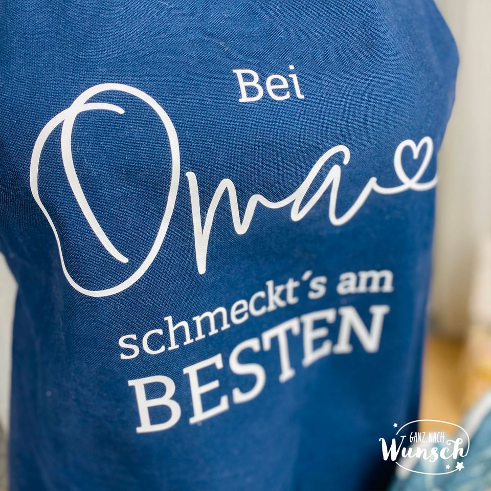 Personalisierte Schürze |  Kochschürze | Geschenk zum Geburtstag | Muttertag | Vatertag | Geschenk für Oma, Mama, Opa, Papa | Bei Oma... in Elsfleth