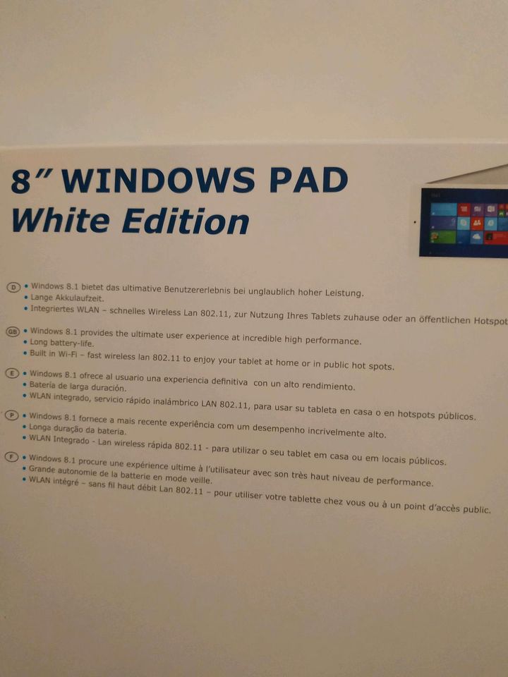 i.onik  8" Windows Pad White Edition Tablet Office 365 Wi-Fi in Kevelaer