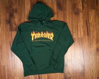  Thrasher Flame Hoodie – Grün, Größe M Nordrhein-Westfalen - Velbert Vorschau