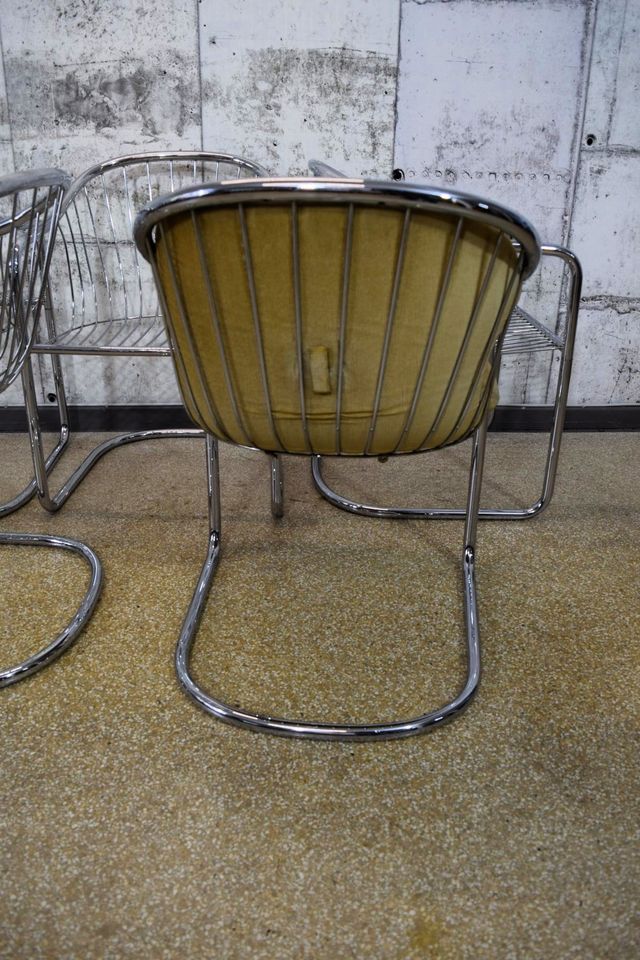 60er 70er Jahre Gastone Rinaldi Chrome Wire Chair Esszimmerstühle in Hannover