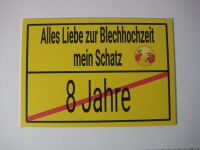 Aluschild zum 8ten Hochzeitstag - Blechhochzeit Hessen - Rodgau Vorschau