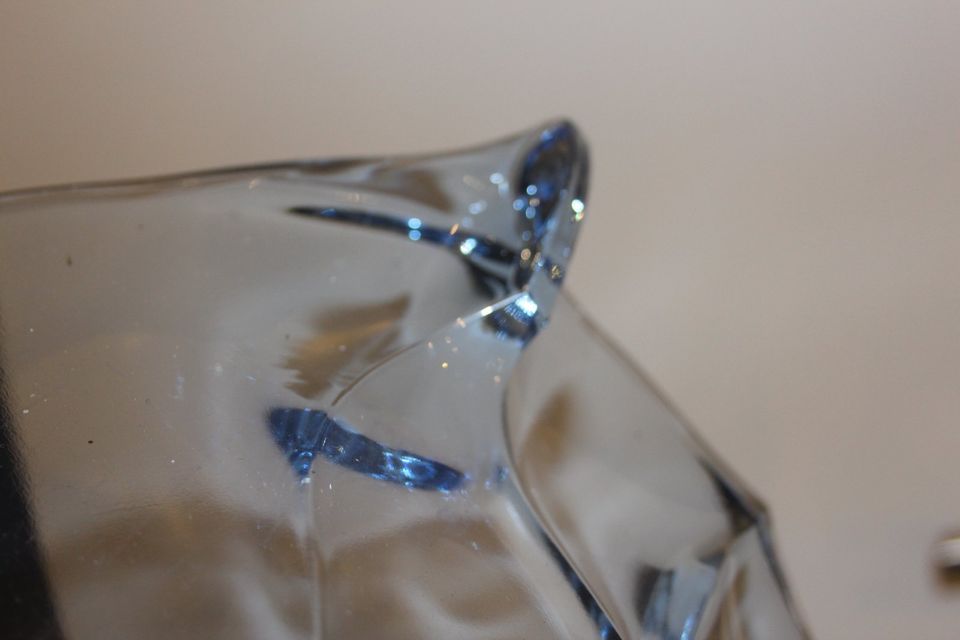Art Deco Glas Schale 35x28cm Blau selten edles Design tolle form in Emden