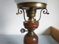 Tischlampe antik Holz Messing Lampe Glasschirm Höhe ca. 65 cm Baden-Württemberg - Gammertingen Vorschau