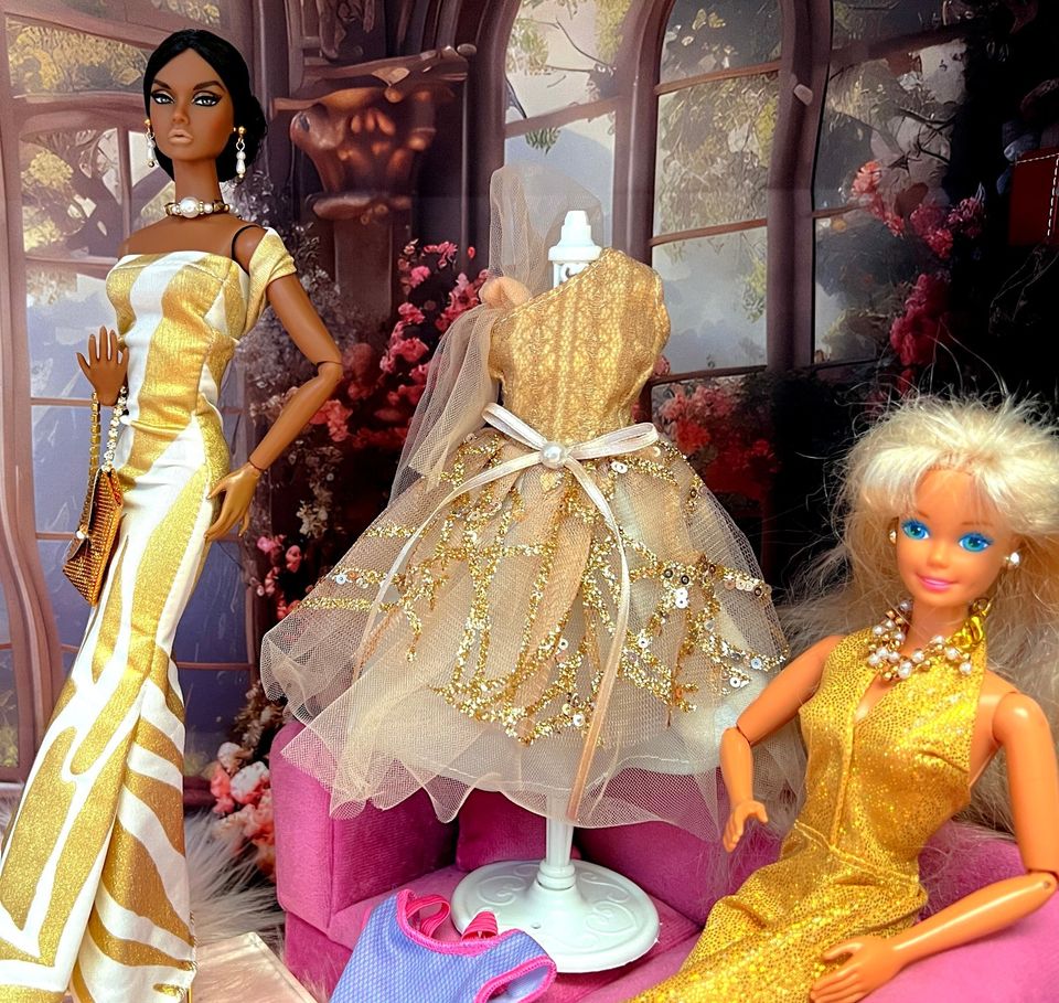 Fashion Royalty, Poppy Parker, Barbie Puppe Gold Outfit+ Kleidung in Algermissen