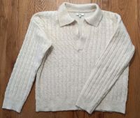 C&A Strick Pulli Creme Wollweiß Kragen Gr. S/M Baden-Württemberg - Pfullingen Vorschau