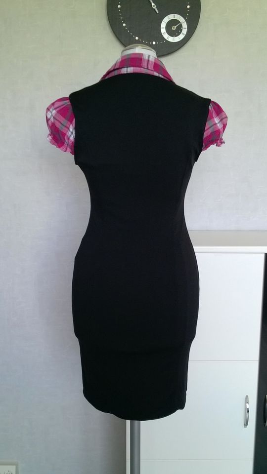 Kleid Minikleid Stretchkleid 2in1 schwarz pink Gr. S Tally Weijl in Berlin