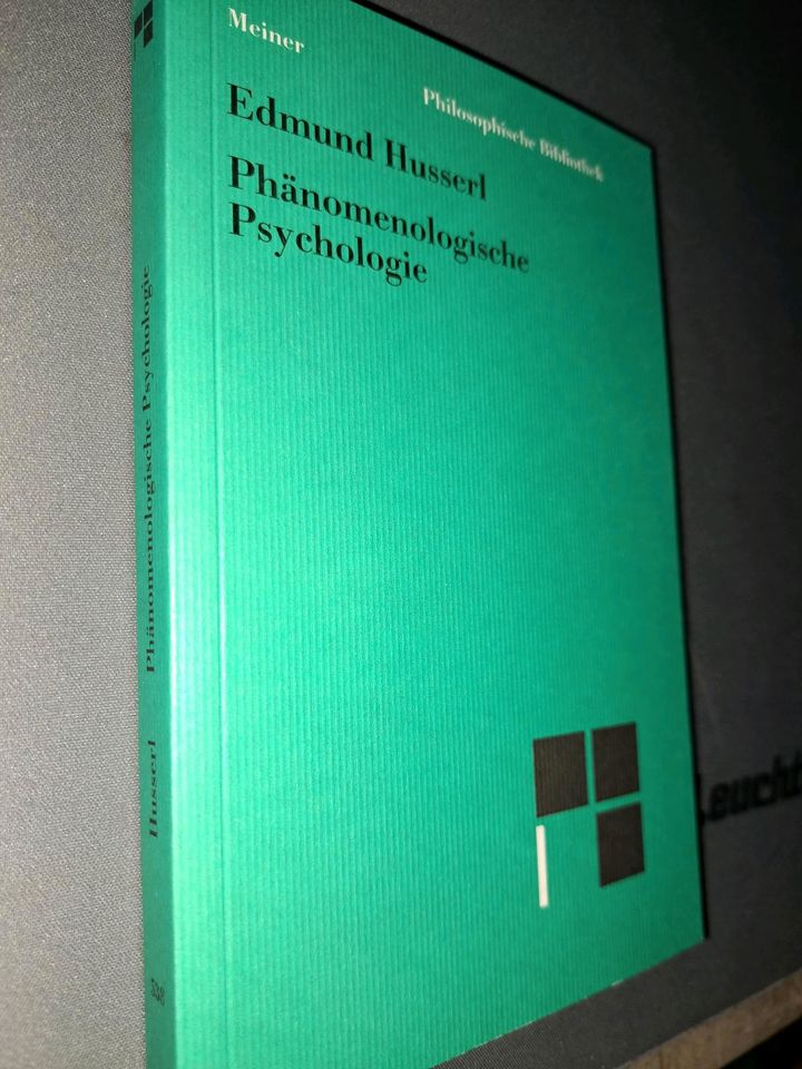 Edmund Husserl Phänomenologische Psychologie Philosophie in Berlin