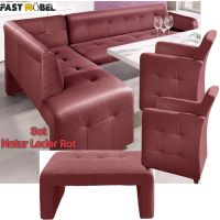 NEU! XXL LEDER Eckbank + 2X Sessel + Hocker Barista bordeaux Rot Nordrhein-Westfalen - Löhne Vorschau