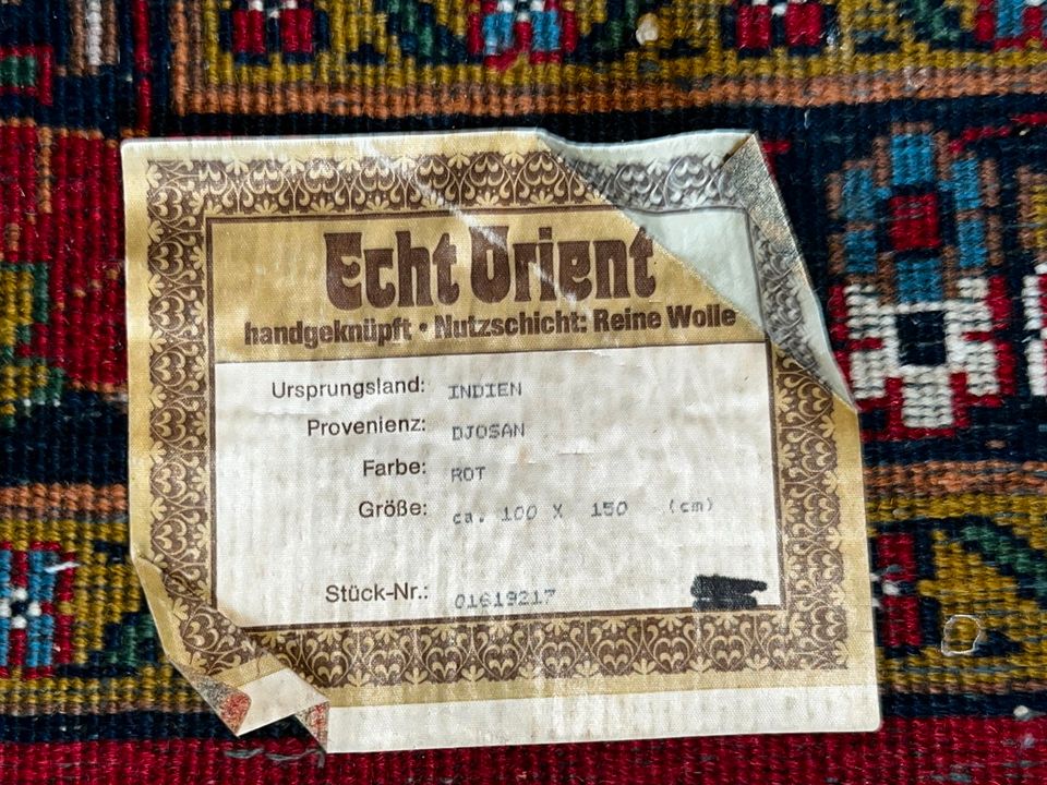 Echter Orient Teppich handgeknüpft mit Zertifikat in Sonnefeld