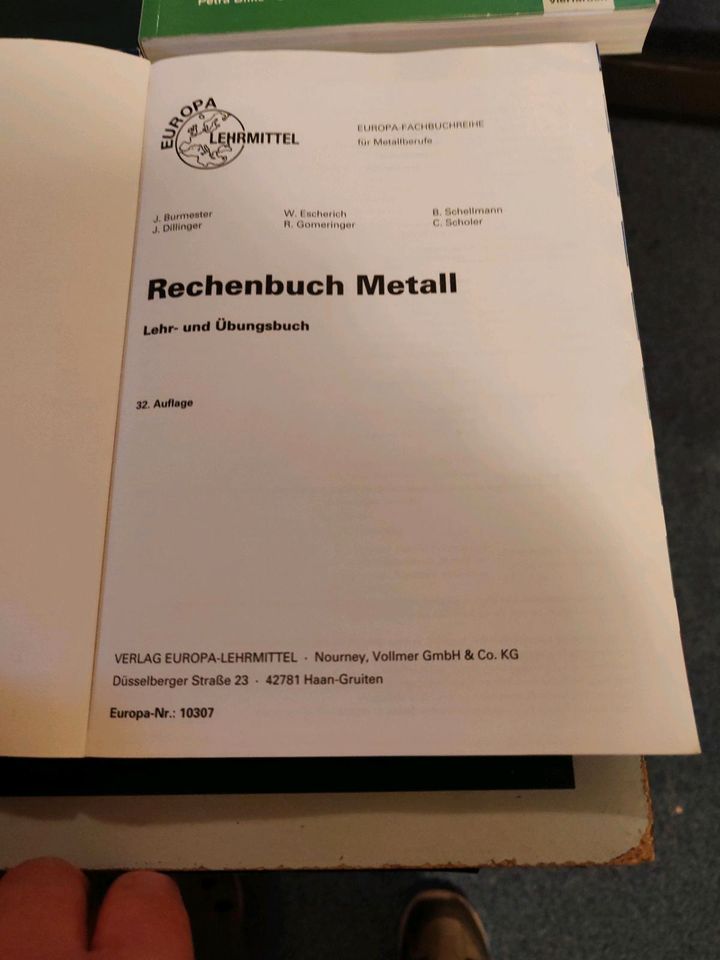 Fachbücher Metall, Prüfungs Bücher, Rechenbuch mit Lösungen, in Naumburg (Saale)