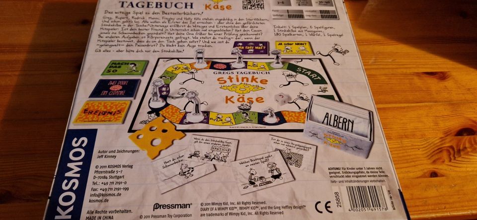 Gregs Tagebuch Spiel „Stinkekäse“, Kosmos Verlag in Heidelberg