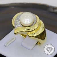 M*202832 Wert 3420€ Brillant 0,50ct Perlen Ring 750 Gold 18k XXYY Essen - Karnap Vorschau