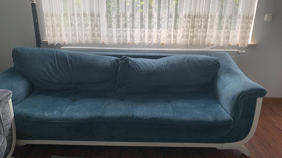 Sofa Blau Grau Schlafsofa in Ilsede