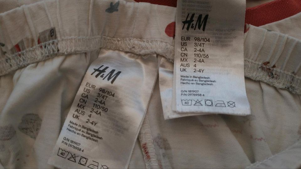 H&M Schlafanzug 98/104 I ♥️ MY FAM in Obrigheim