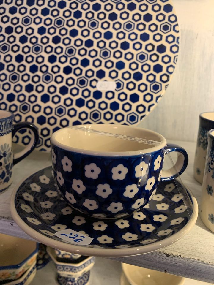 Bunzlauer Keramik Kaffee &Tee Tassen in Weikersheim