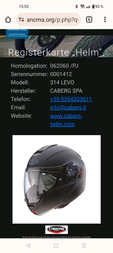 Klapphelm Caberg in Weißenfels