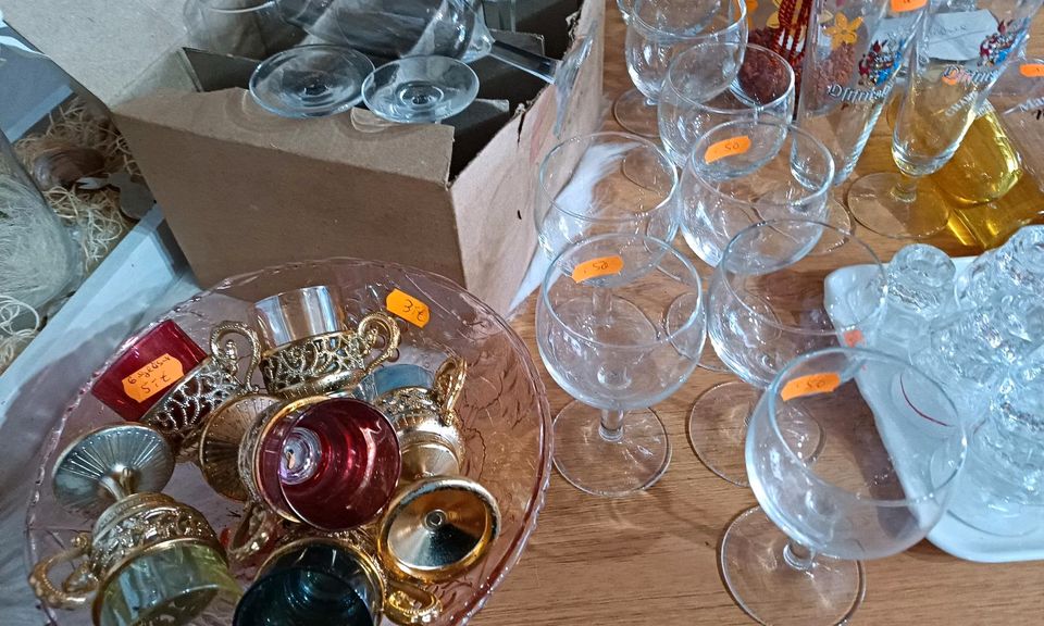 Gläser Schale Schnaps Gläser Jäger Meister Tonic Leuchter uvm in Upgant-Schott