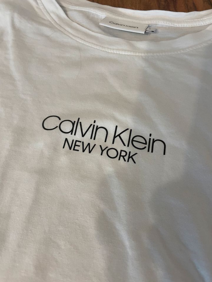 Tshirt Calvin Klein weiß Gr L in Bad Wörishofen