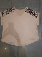 Cooles Damen T-Shirt Gr. 52 Neu Beige/Leo Shirt Bluse Nordrhein-Westfalen - Erkelenz Vorschau