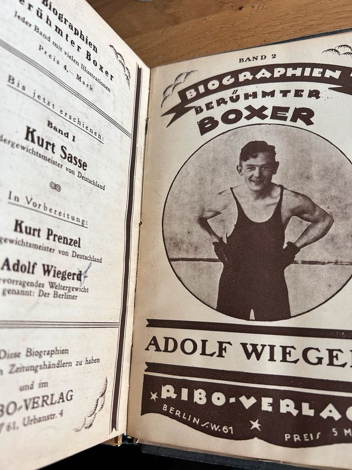 Boxsport 1922 mit Eintrittskarten und Biografien in Zeithain