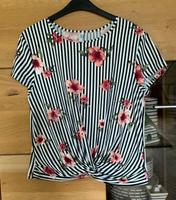Gestreiftes T-Shirt mit Blumenmuster, Größe XL, Hailys Bayern - Hauzenberg Vorschau