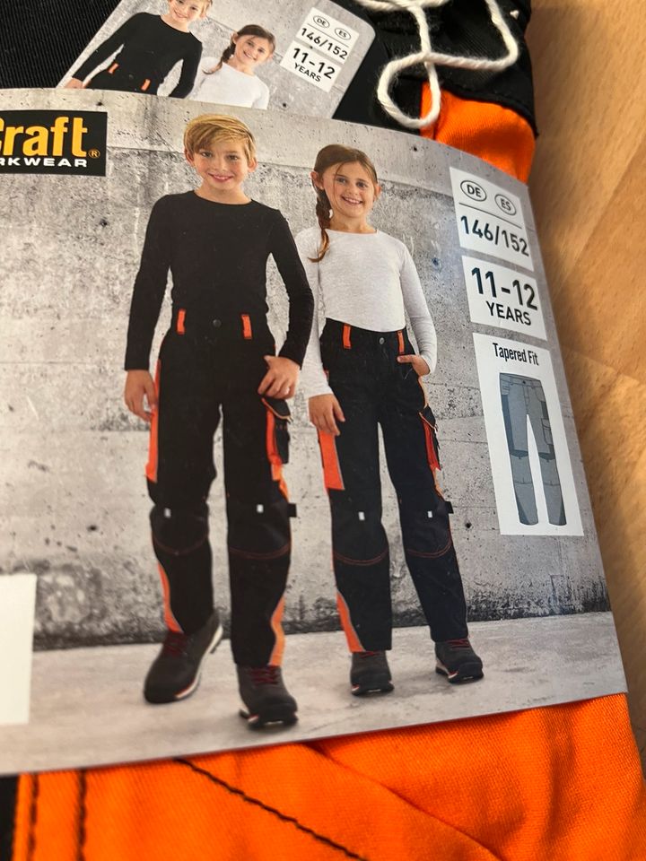 Arbeitshose Hose Outdoor 146/152 schwarz orange neu in Schwerte