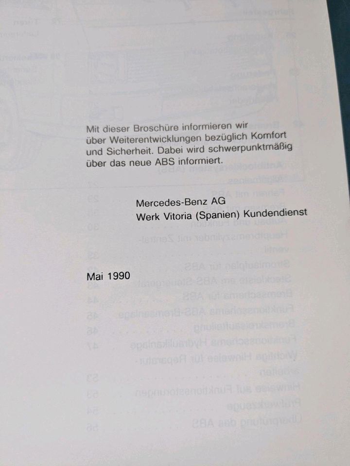 Mercedes MB 100 Werkstatt Handbuch ABS Einführung 1990 in Selters