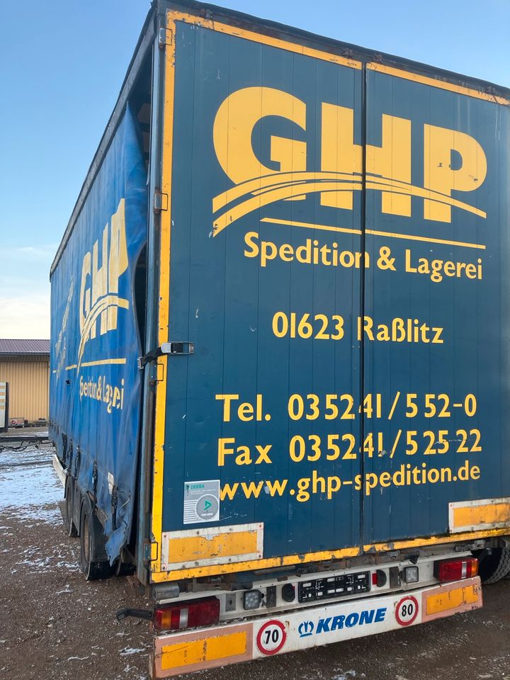 Krone Tandem Lafette mit Planen-Aufbau - Tieflader - Ballenwagen in Schwabmünchen