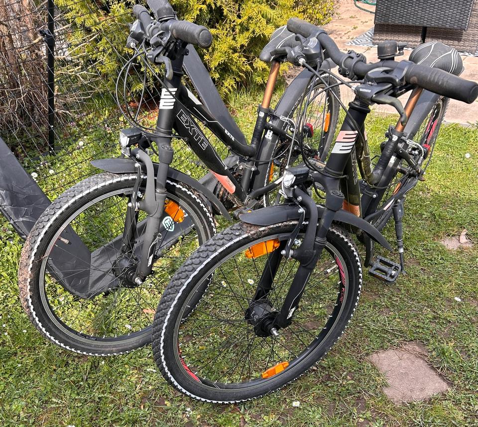 Kinderfahrrad Exte Tornado ATB Jugendfahrrad 24" schwarz-pink in Mühlheim am Main