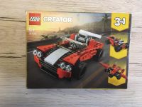 3 in 1 Lego Creator 31100 rot Flugzeug Auto Rennwagen vollständig Sachsen - Lengenfeld Vogtland Vorschau