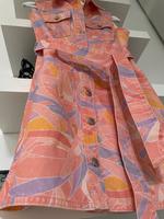 Jeanskleid zum Knöpfen mit Gürtel Flieder Orange Mini Kleid Thüringen - Uder Vorschau