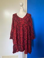 ZARA Babydoll Kleid | Snake Animal Print | Rot & Schwarz | S / 36 Innenstadt - Köln Altstadt Vorschau