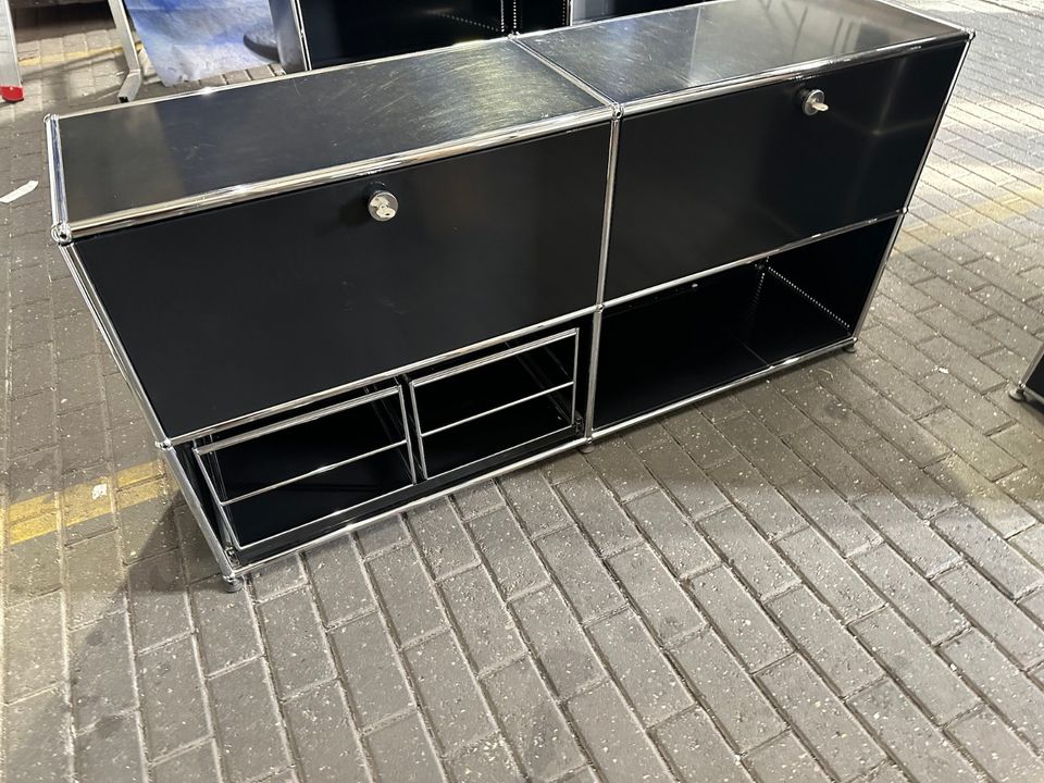 USM Haller - Sideboard mit 4 Feldern – schwarz gebraucht in Tönisvorst