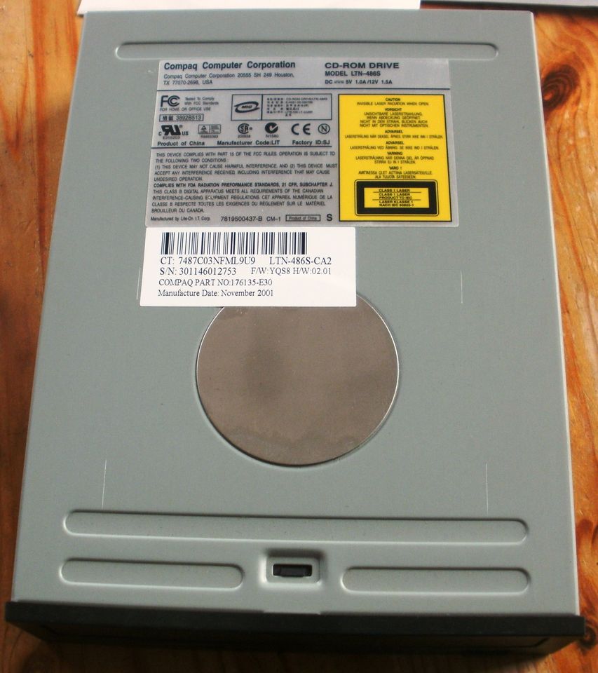 Compaq LTN-486S PC CD-ROM CD/R Laufwerk 48x schwarz in Dietfurt an der Altmühl