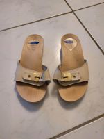 Holzclogs Größe 36 beige Leder Bayern - Zell am Main Vorschau