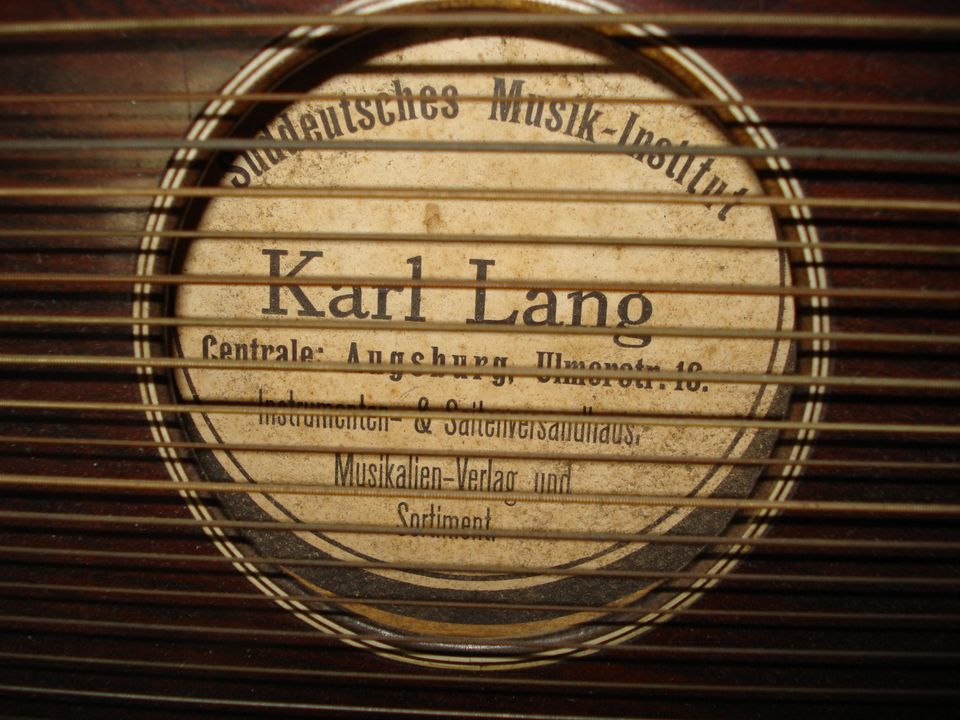 Zitter Zither Antik vom Süddeutschen Musikinstitut Karl Lang in Friedrichsdorf