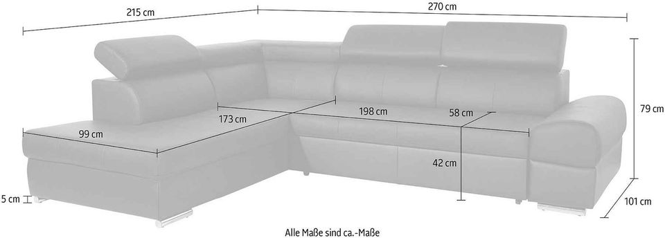 Wohnlandschaft Garnitur Sofa Couch + Hocker ✅ in Twist