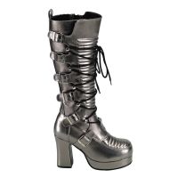 Demonia Stiefel Gothika 200 PW / PU Größe 37 silber Kunstleder Herxheim bei Landau/Pfalz - Insheim Vorschau