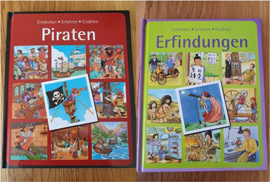 2 Sachbücher, "Piraten" und "Erfindungen", neuwertig in Waldenbuch