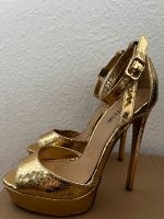 Goldene Damen JustFab High Heels Baden-Württemberg - Weinheim Vorschau