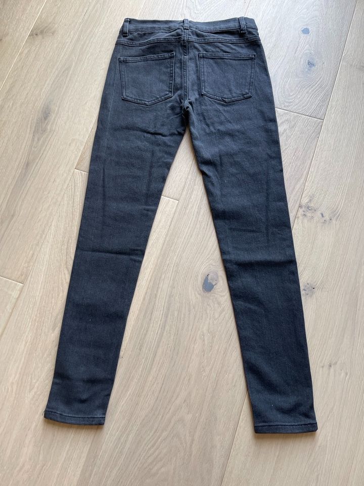 L&D Mädchen Skinny Slim Fit Strech Jeans schwarz grau Gr. 152 in Würselen