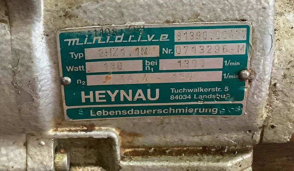 Heynau 2HZ1.1M Verstellgetriebe + ATB LF 56/4B-11 Elektromotor in Enger