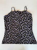 Schwarz violettes Blumen Muster Oberteil von lindex München - Berg-am-Laim Vorschau